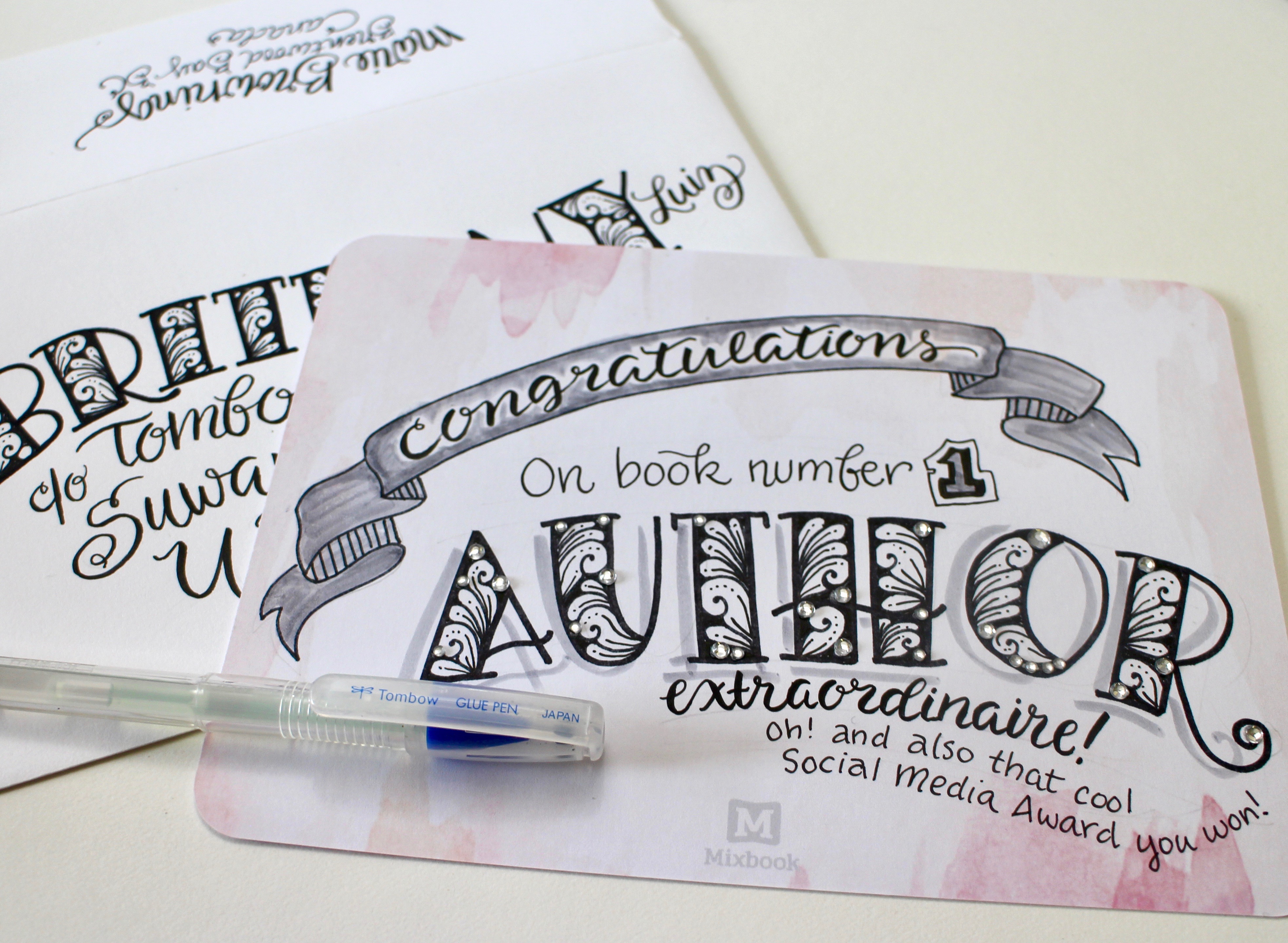 bling your lettering using the glue pen