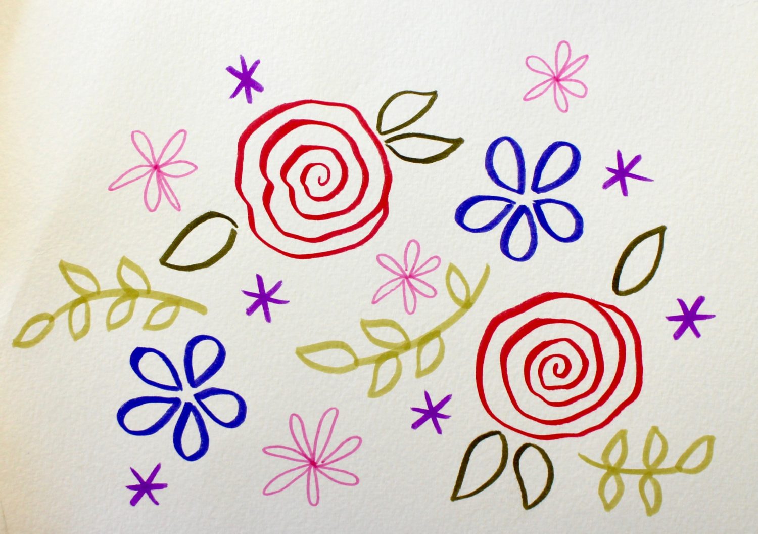 @mariebcreates #tombow2018dt #dualbrushpens #brushpens start by outlining the flowers