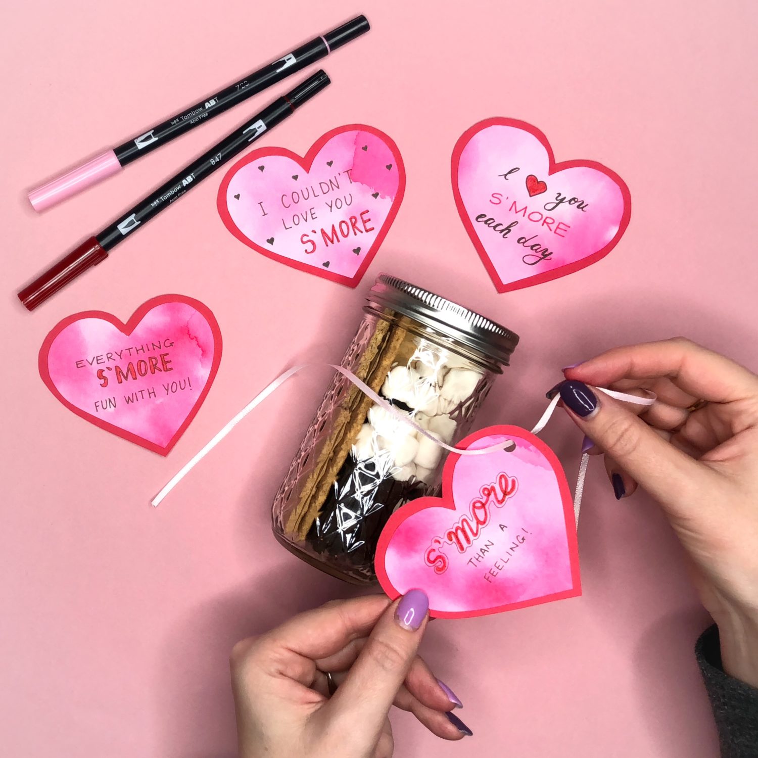 DIY S'more Kit for Valentine's Day - Tombow USA Blog