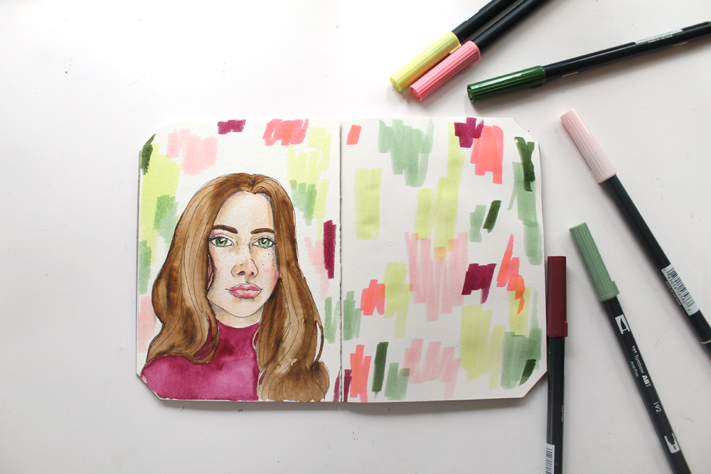 Mixed Media Sketching Using Colored Pencils - Tombow USA Blog