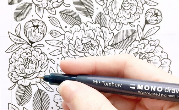 2 Ways To Create Watercolor With Tombow Brush Pens - Amanda Kammarada