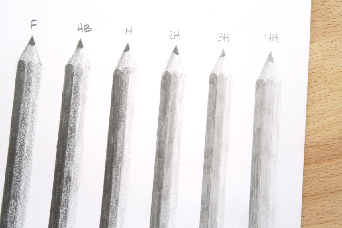 Tombow Mono Drawing Pencil Value Scale F through 4H