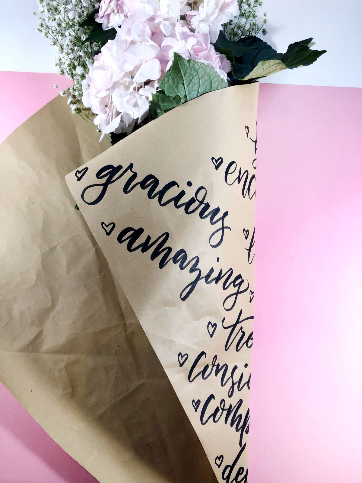 Create a Hand Lettered Mother's Day Bouquet Wrap with @aheartenedcalling #tombow #mothersday