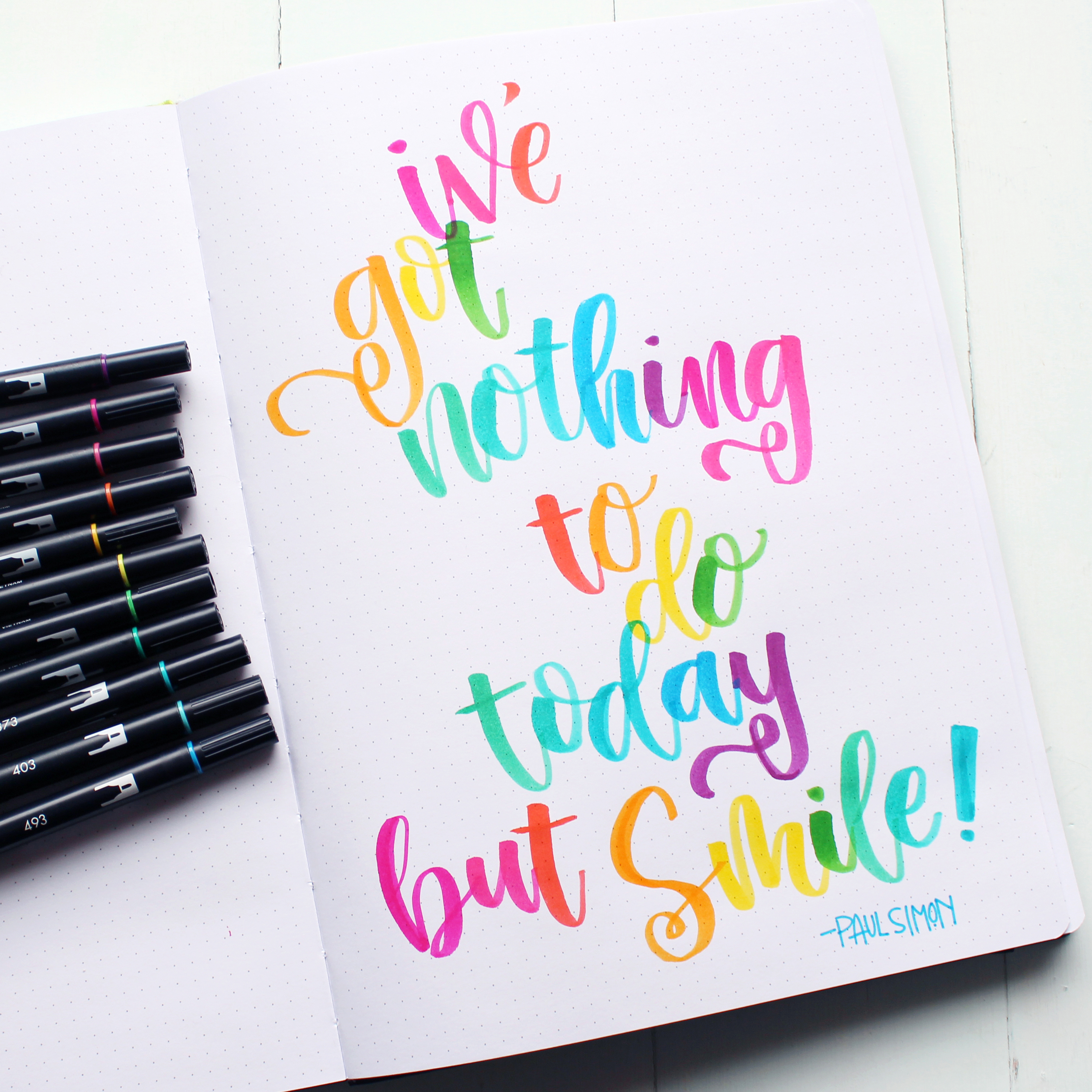 Blended Lettering With Dual Brush Pens - Tombow USA Blog