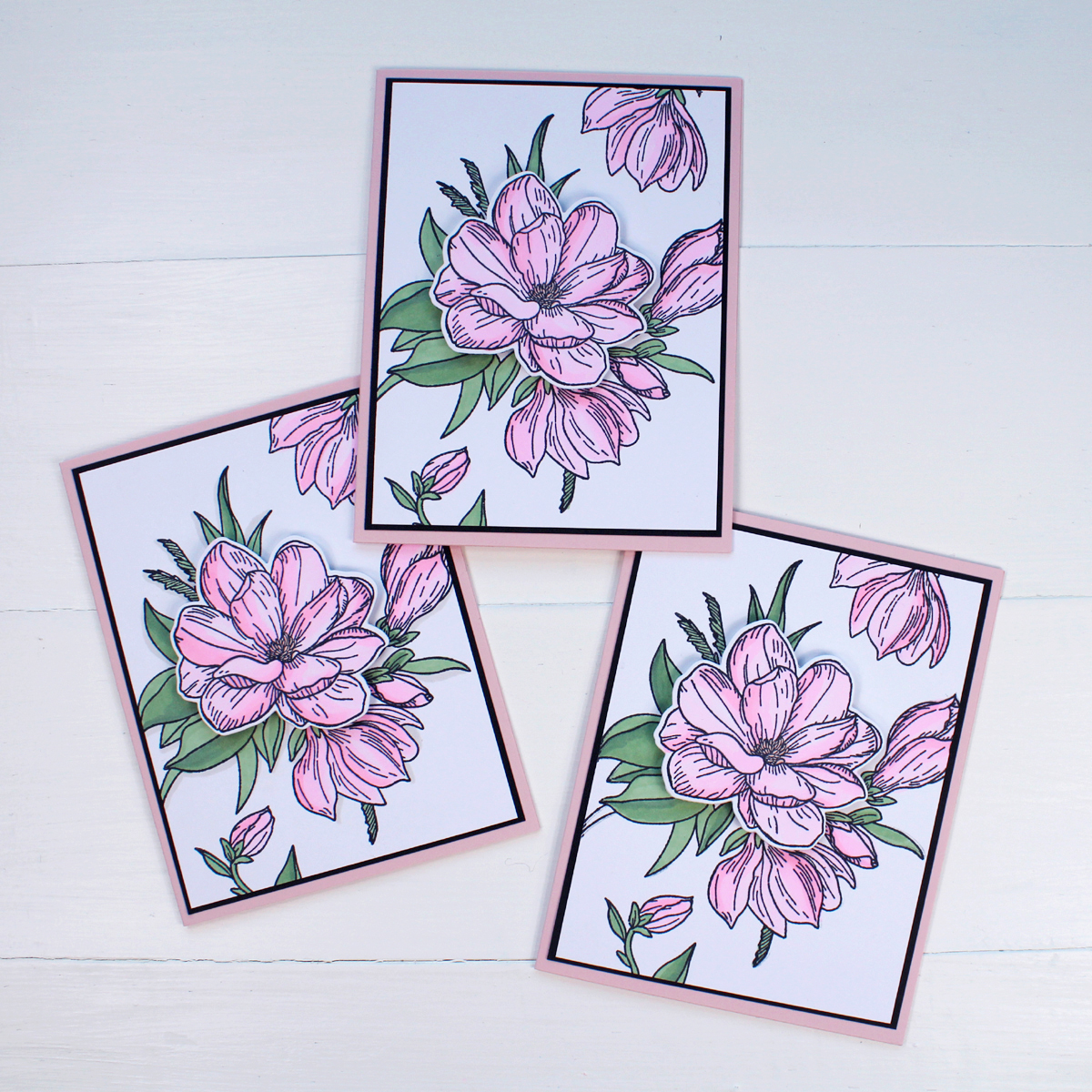 Make a stunning handmade card using Waffle Flower stamps and dies plus Tombow ABT PRO Alcohol Ink Markers.