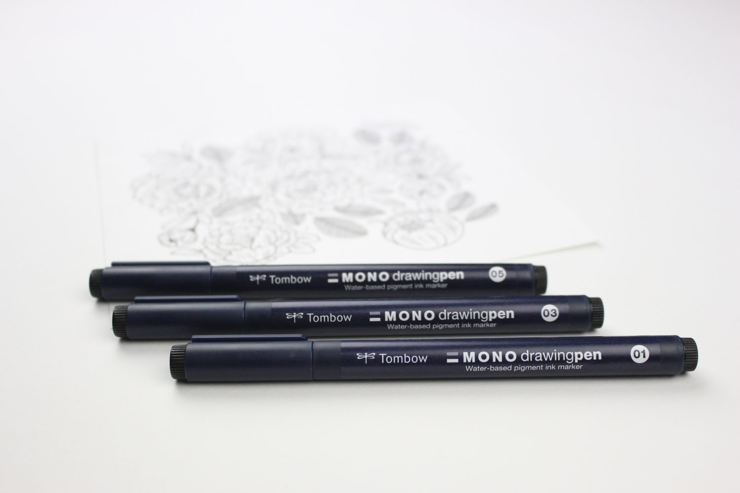 Introducing Tombow's MONO Drawing Pen! This drawing pen comes in 3 tip sizes and is perfect for art, illustration, lettering and journaling.