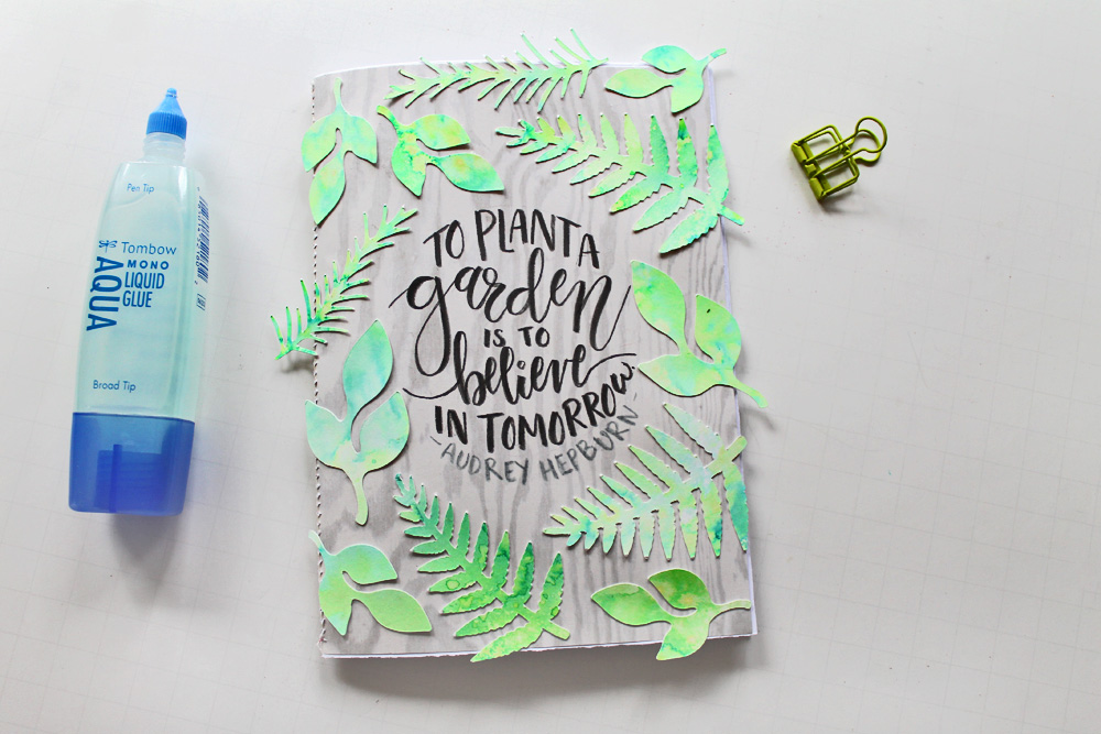 Make a garden journal inspired by @pantonecolor 's color of the year 2017, Greenery, using @tombowusa products and this tutorial by @Punkprojects