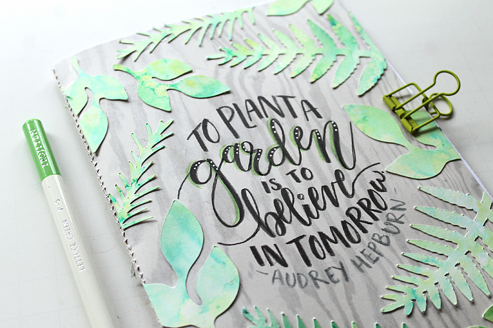 Make a garden journal inspired by @pantonecolor 's color of the year 2017, Greenery, using @tombowusa products and this tutorial by @Punkprojects