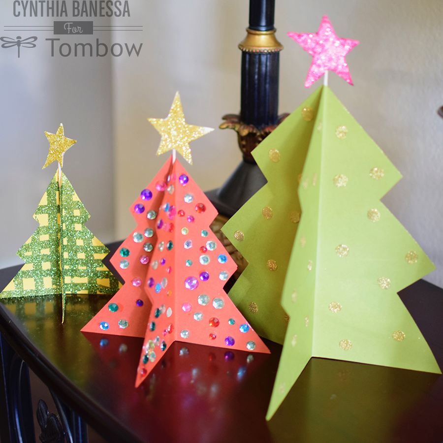 Paper Craft Christmas Tree  Tombow USA Blog