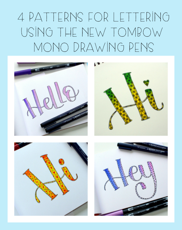 Introducing the NEW Tombow MONO Drawing Pens! Check out how to create lettering patterns using the NEW Product on the block! Post by @jenniegarcian