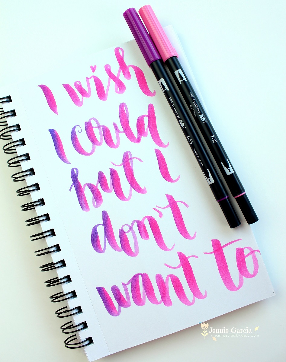 tombow brush lettering