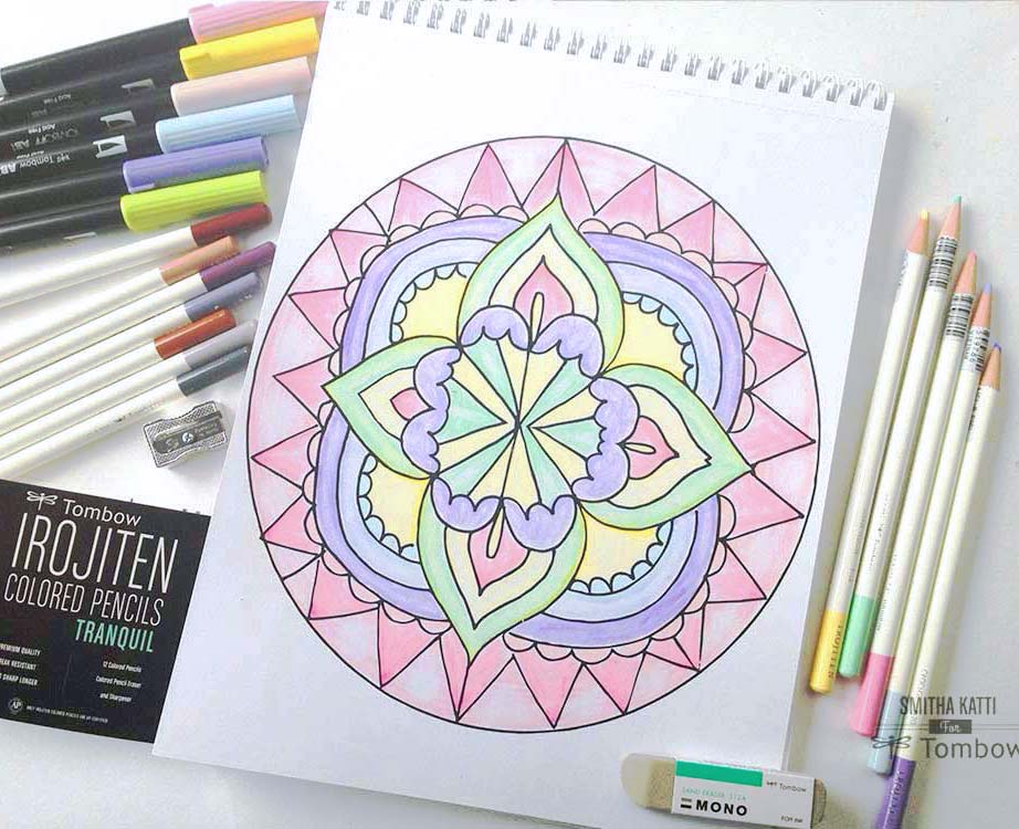 Adult Coloring with Irojiten Colored Pencil Sets Tombow