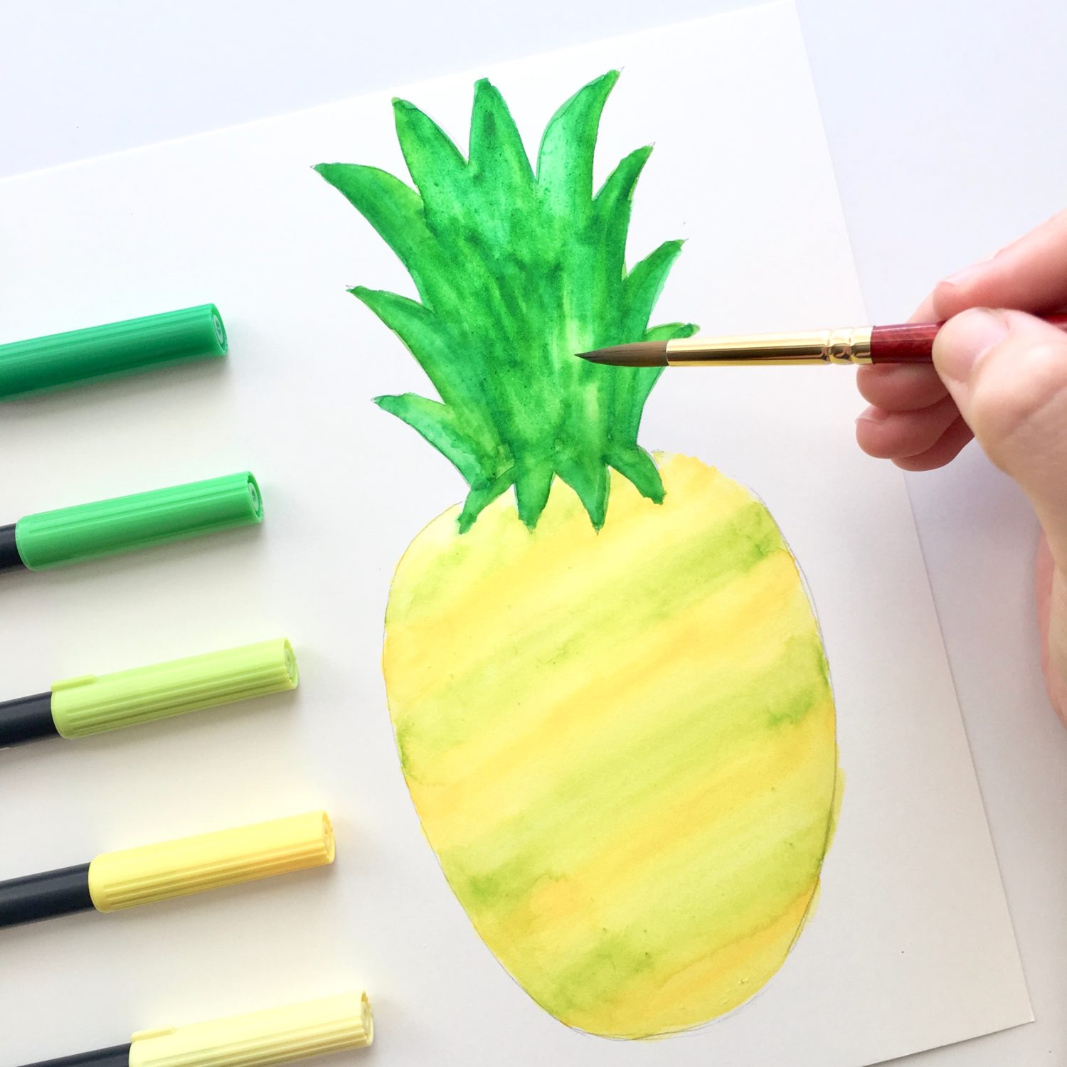 Summer Party Pineapple Invitation - Tombow USA Blog