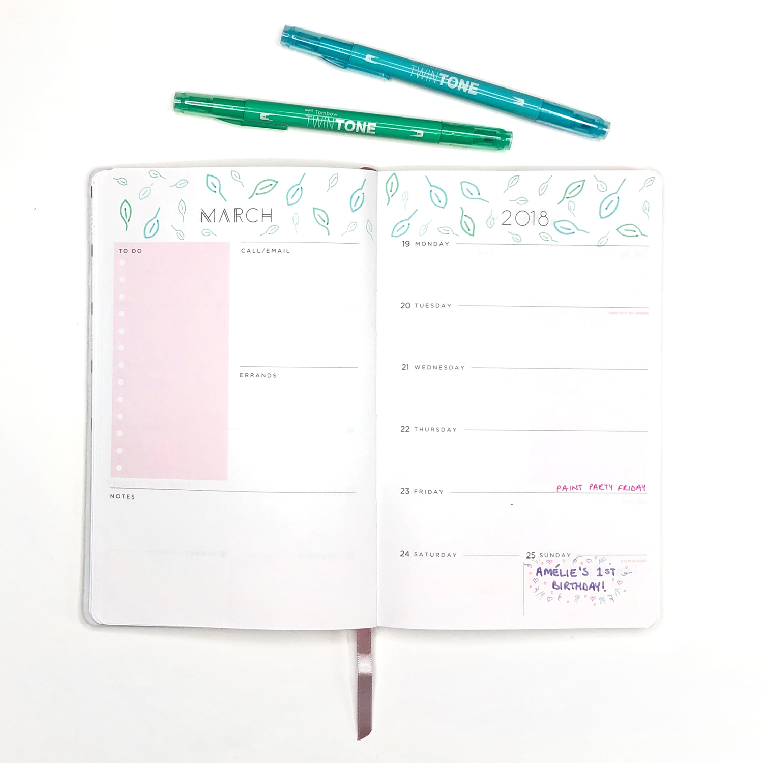 How to make pretty planner patterns with Tombow