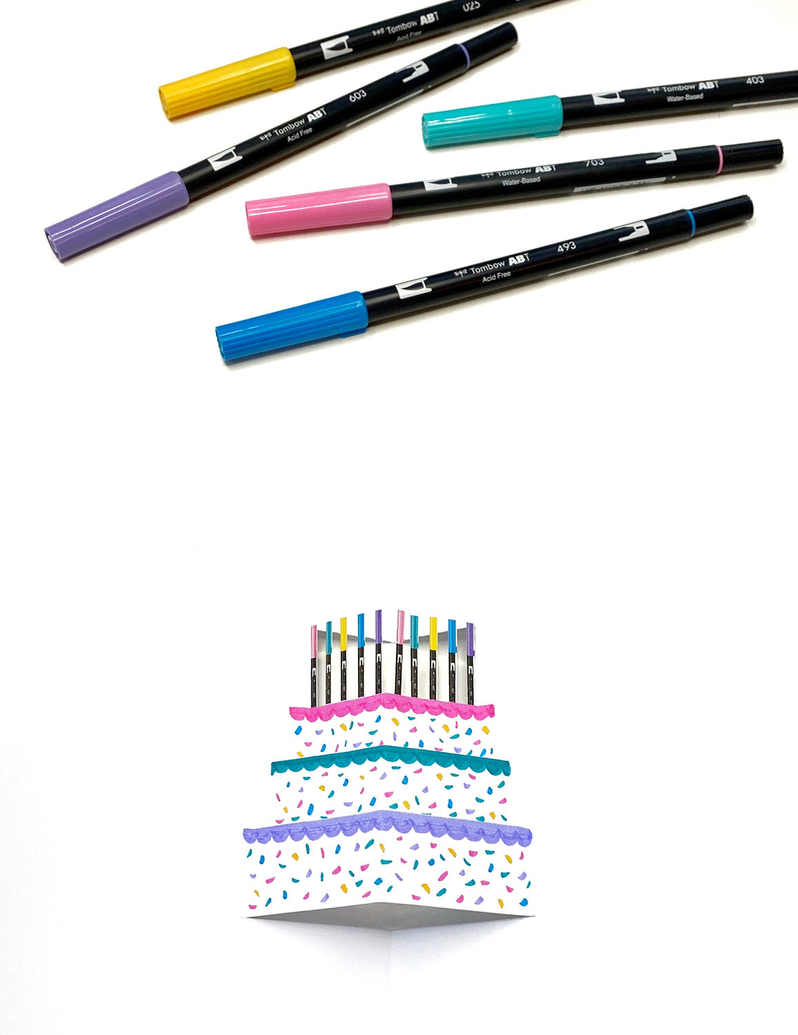 Easy Pop-Up Birthday Card by Jessica Mack on behalf of Tombow