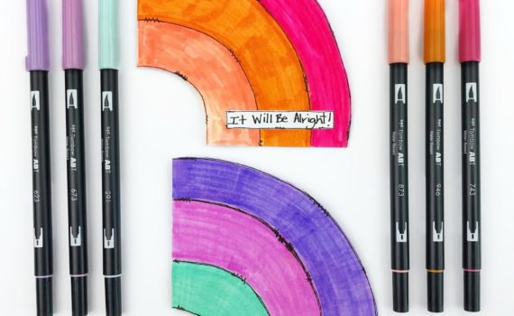 Rainbow Card Tutorial by @serena_bee #tombowusa #dualbrushpens #rainbowcard