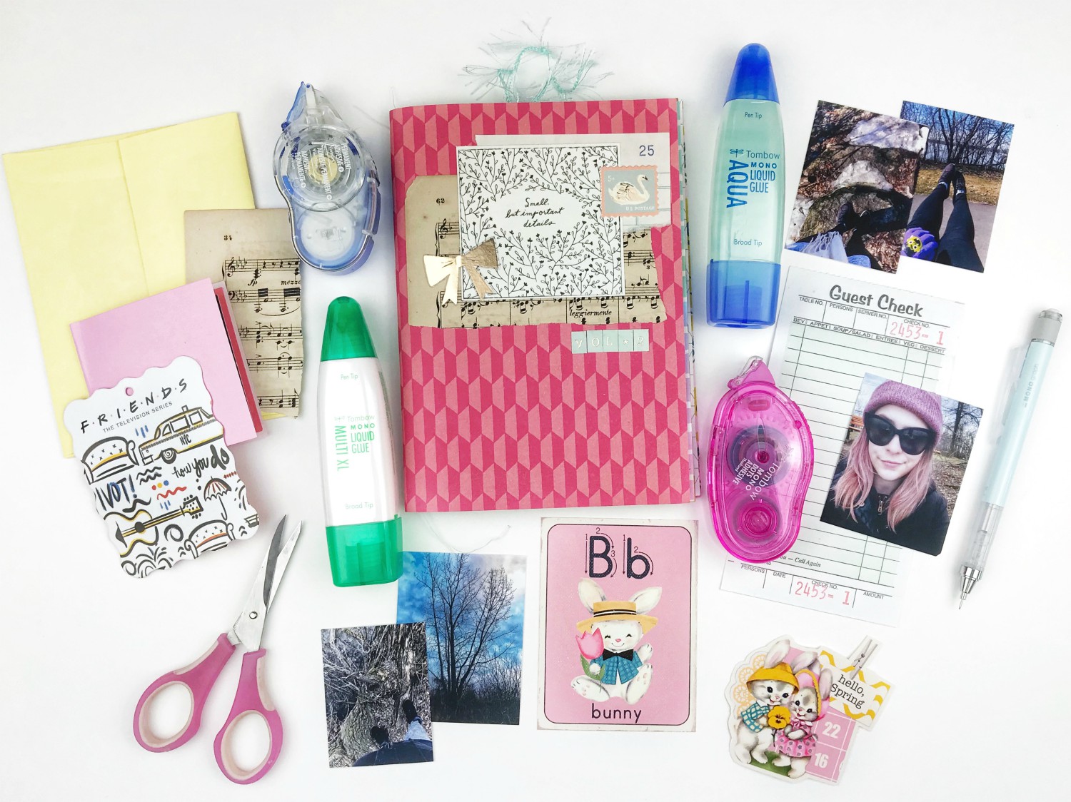 How To Art Journal with Scrapbook Supplies - Tombow USA Blog