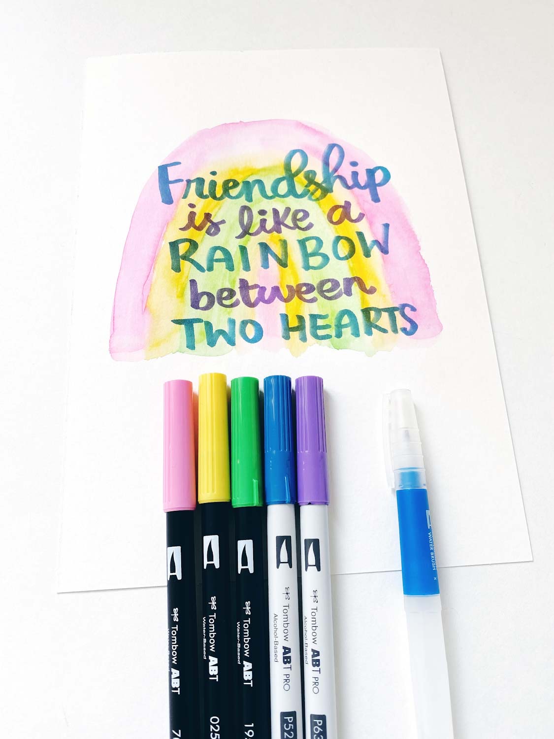 Friendship Quote Tutorial with ABT PRO Markers + Dual Brush Pens - Tombow  USA Blog