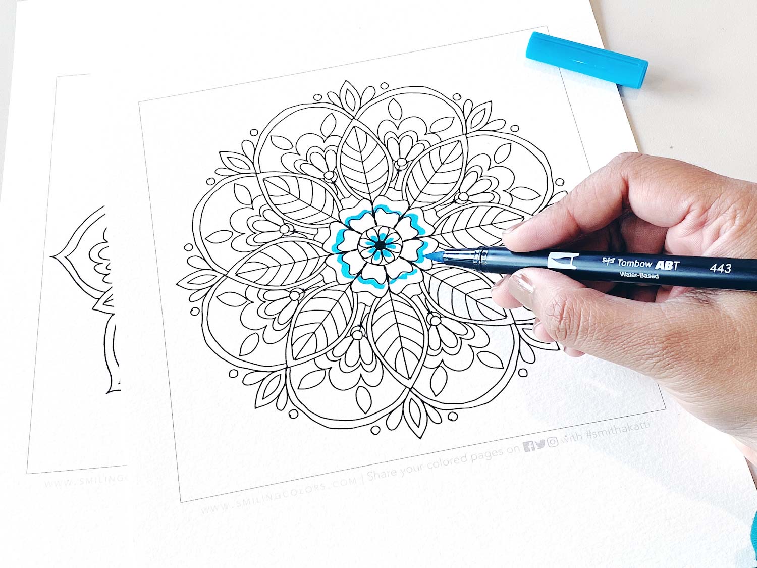 Tombow's Dual Brush Pens are perfect for coloring! Grab this coloring page  from Amy Tangerine!