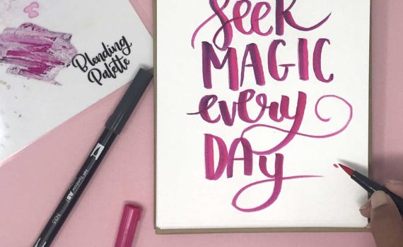 Blended Lettering With Dual Brush Pens - Tombow USA Blog