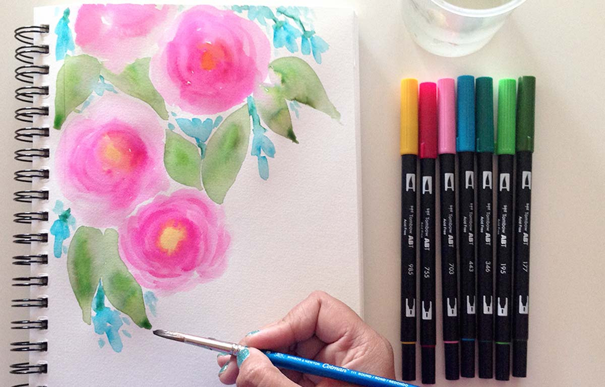 Watercolor Art Journaling with Tombow Markers - Tombow USA Blog