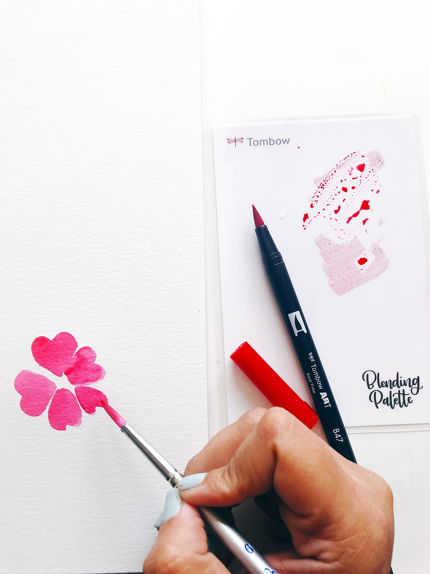 Tombow, Rotuladores Watercolouring Set Floral