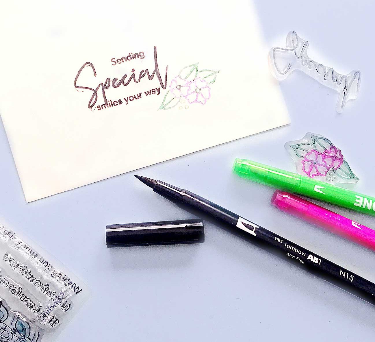 Create happy summer mail with @tombowusa and @smithakatti