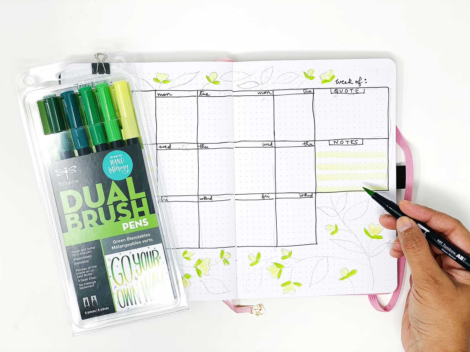 Daily Journal Spread Tutorial - Tombow USA Blog