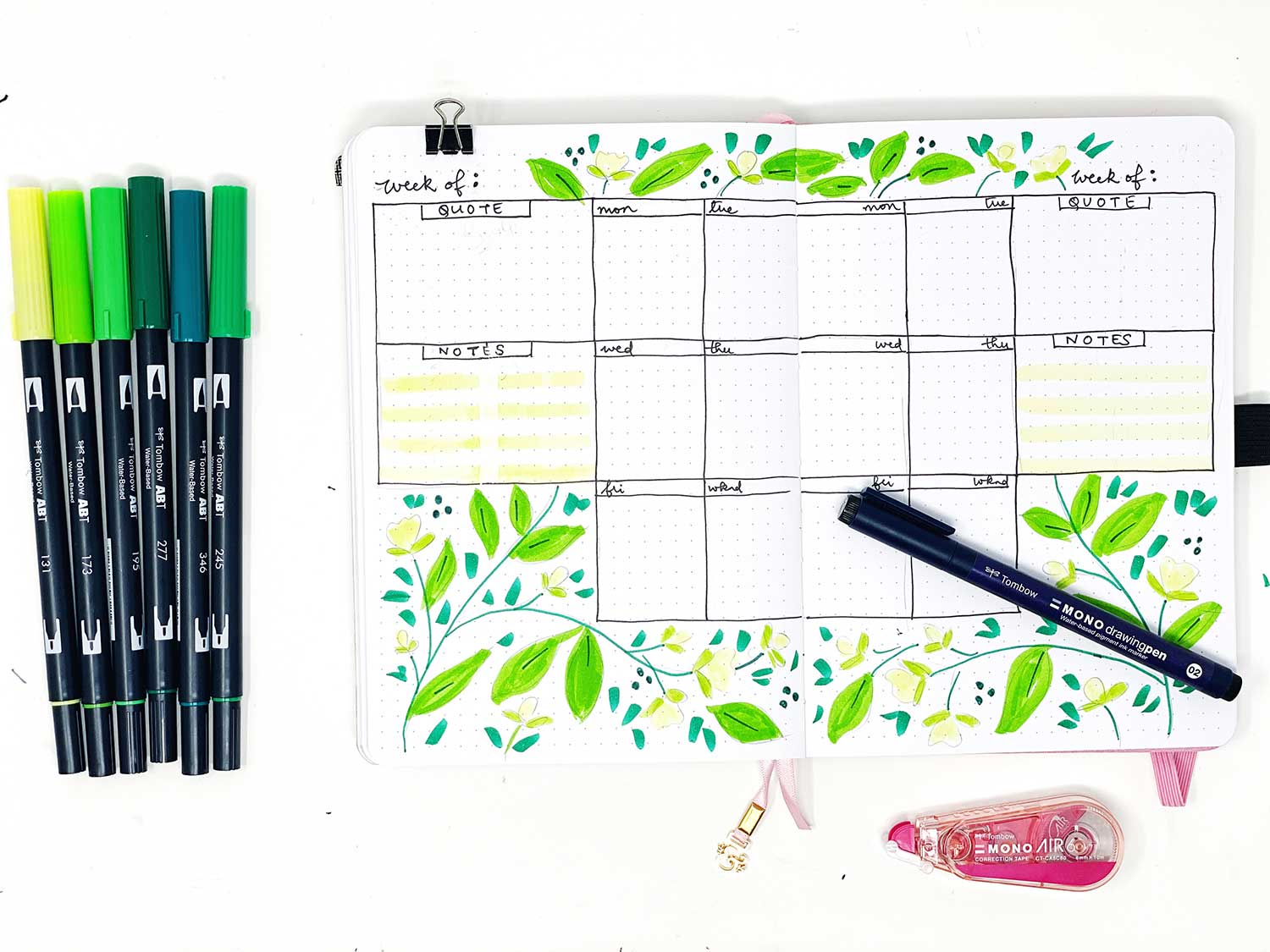 How to Create a Botanical Drawing Journal Spread - Tombow USA Blog