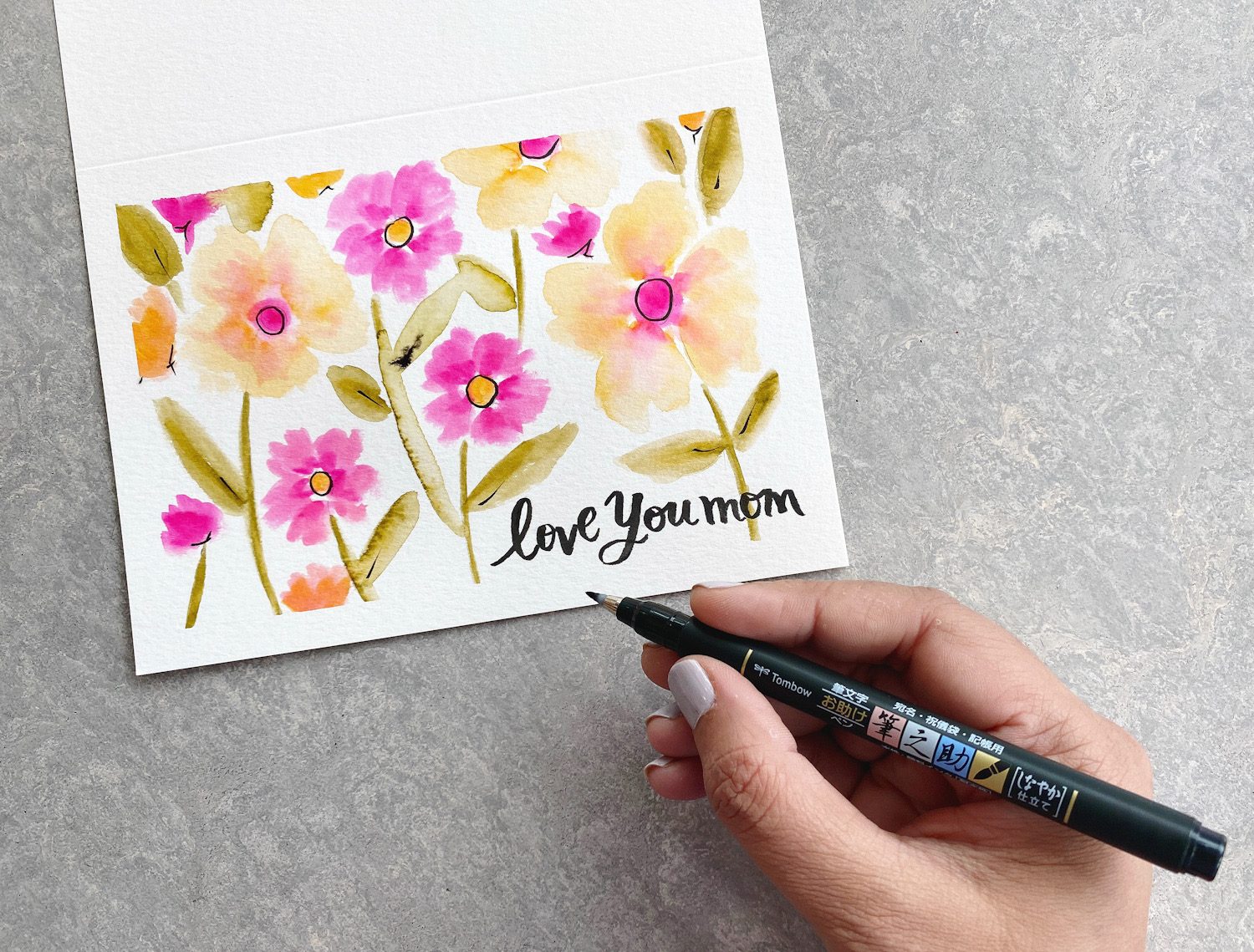 4 easy DIY mothers day cards / drawings with Posca pens