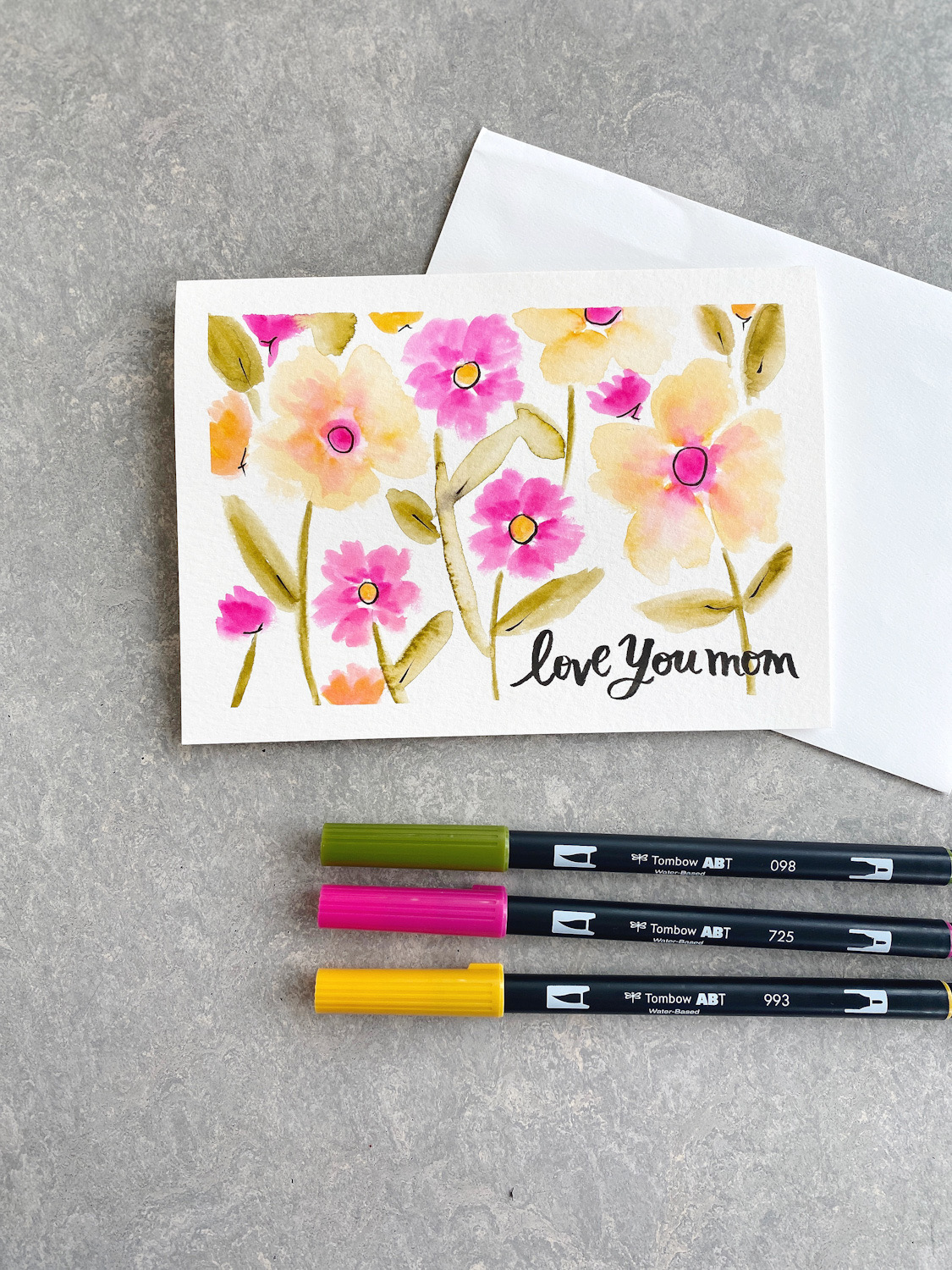 No-Mess Watercolor Place Cards - Amy Latta Creations
