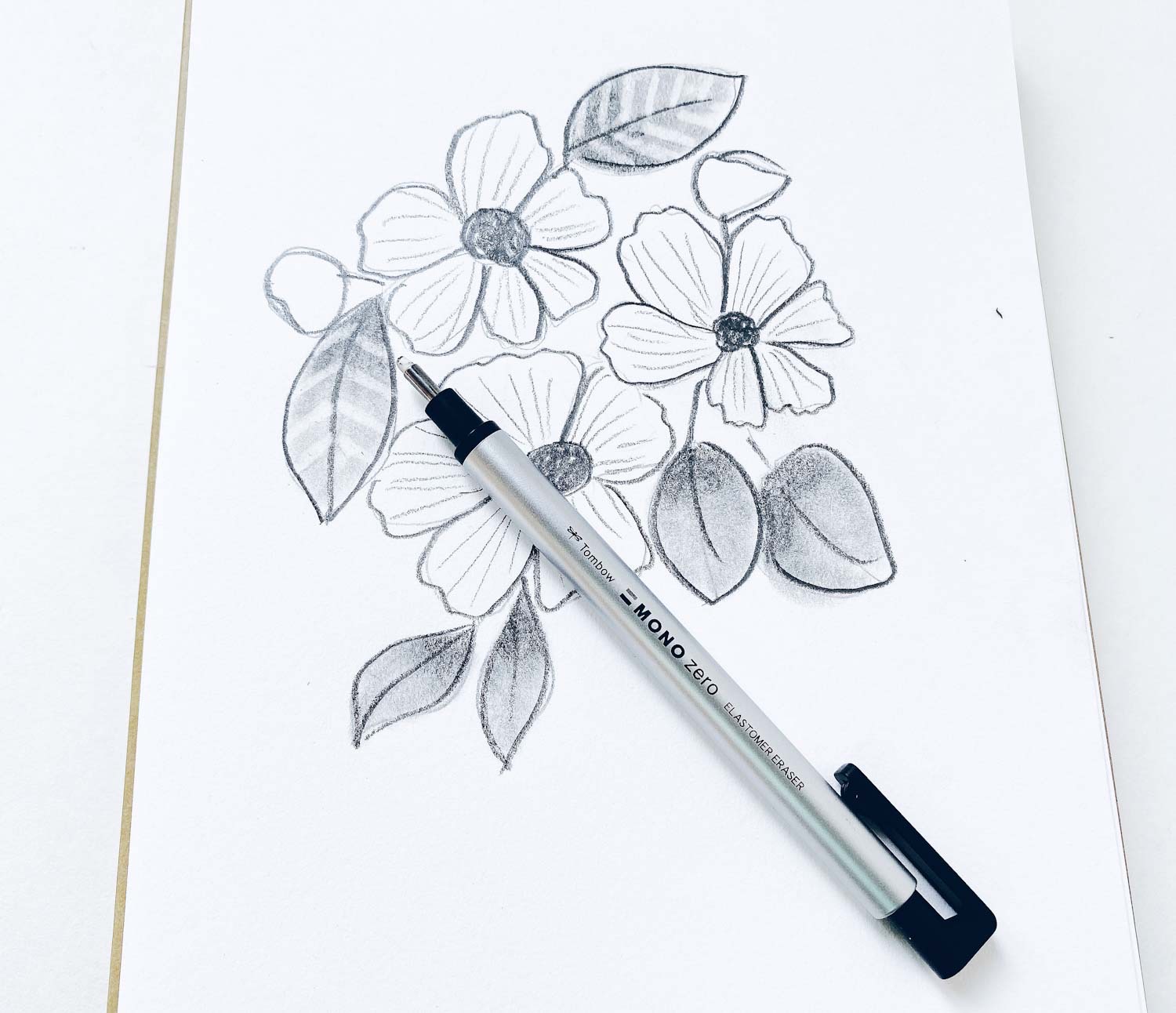 Pencil deals shading flowers