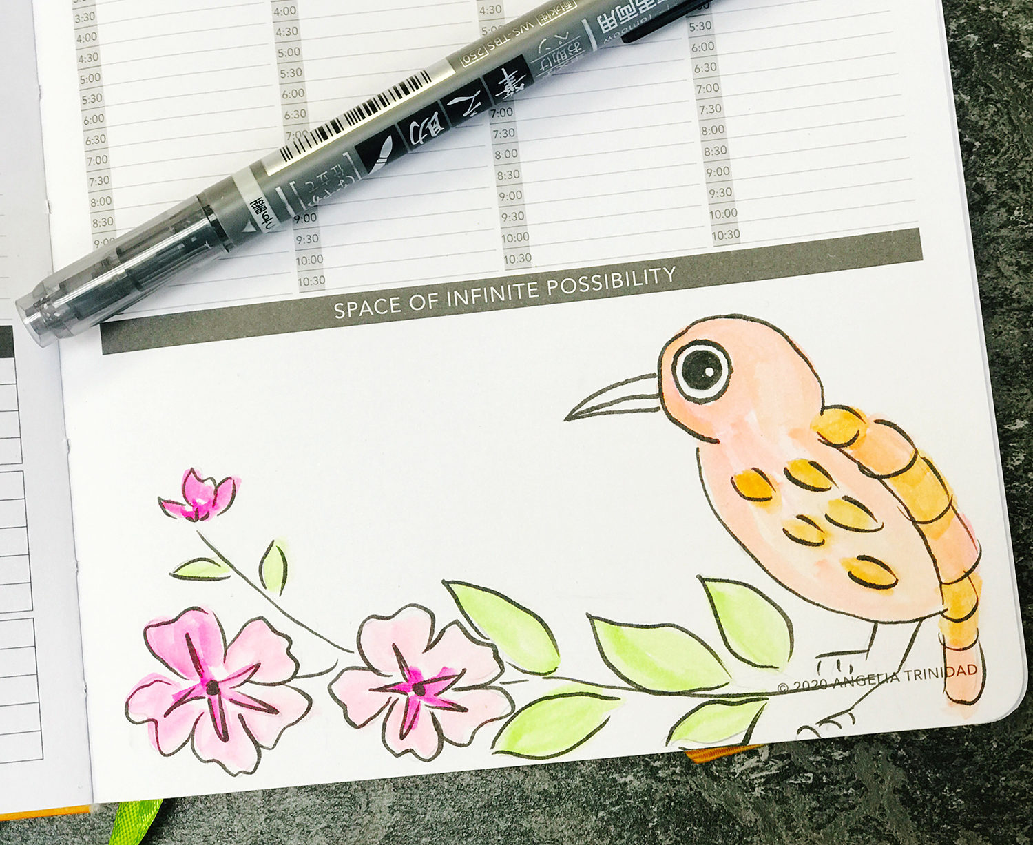 Simple Drawing Idea for your Planner - Tombow USA Blog