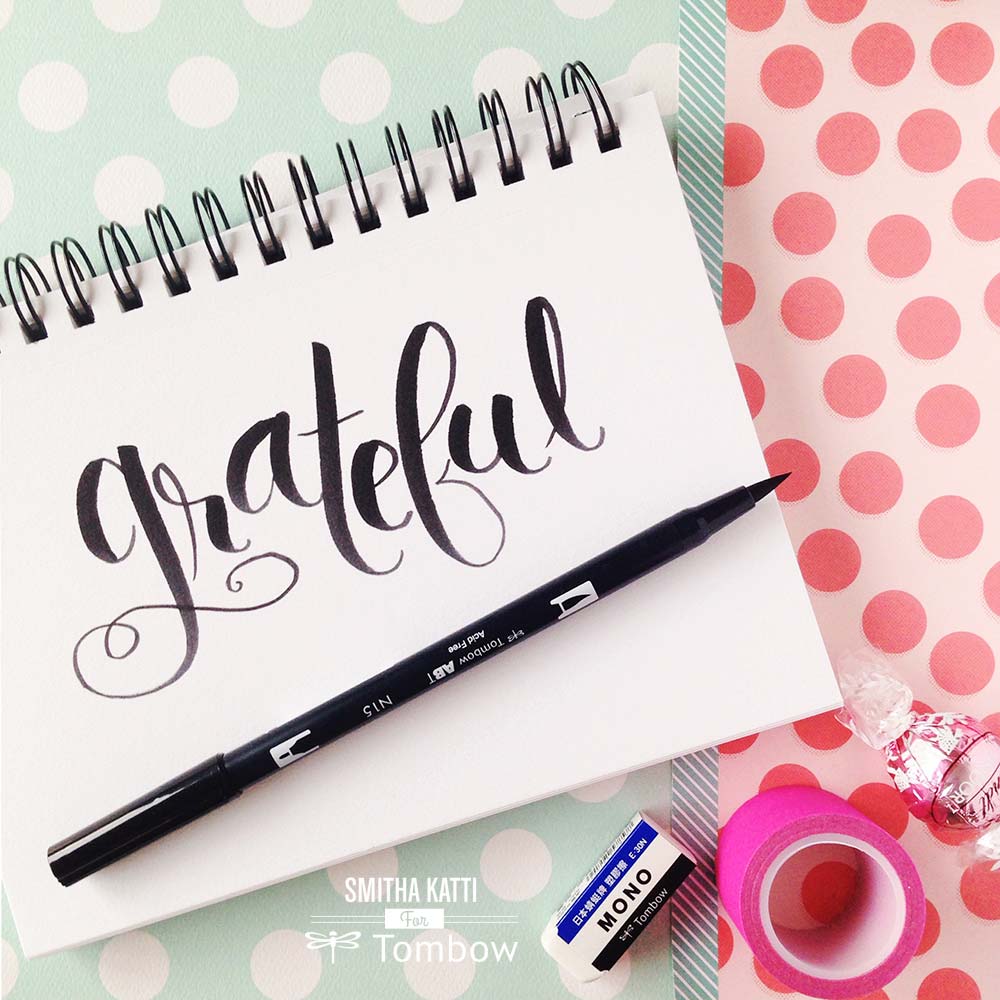 tombow brush lettering