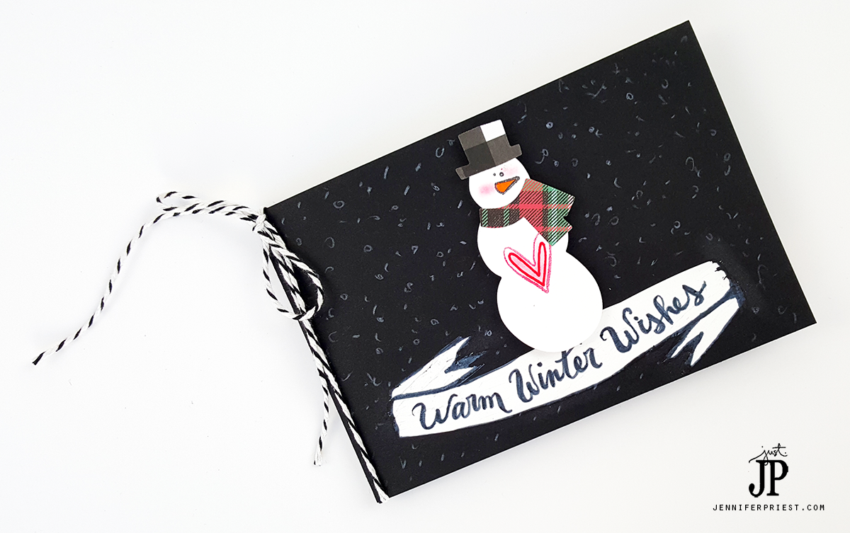 How to Write on Black Paper with Any Pen - A Black and White Christmas Card  - Tombow USA Blog