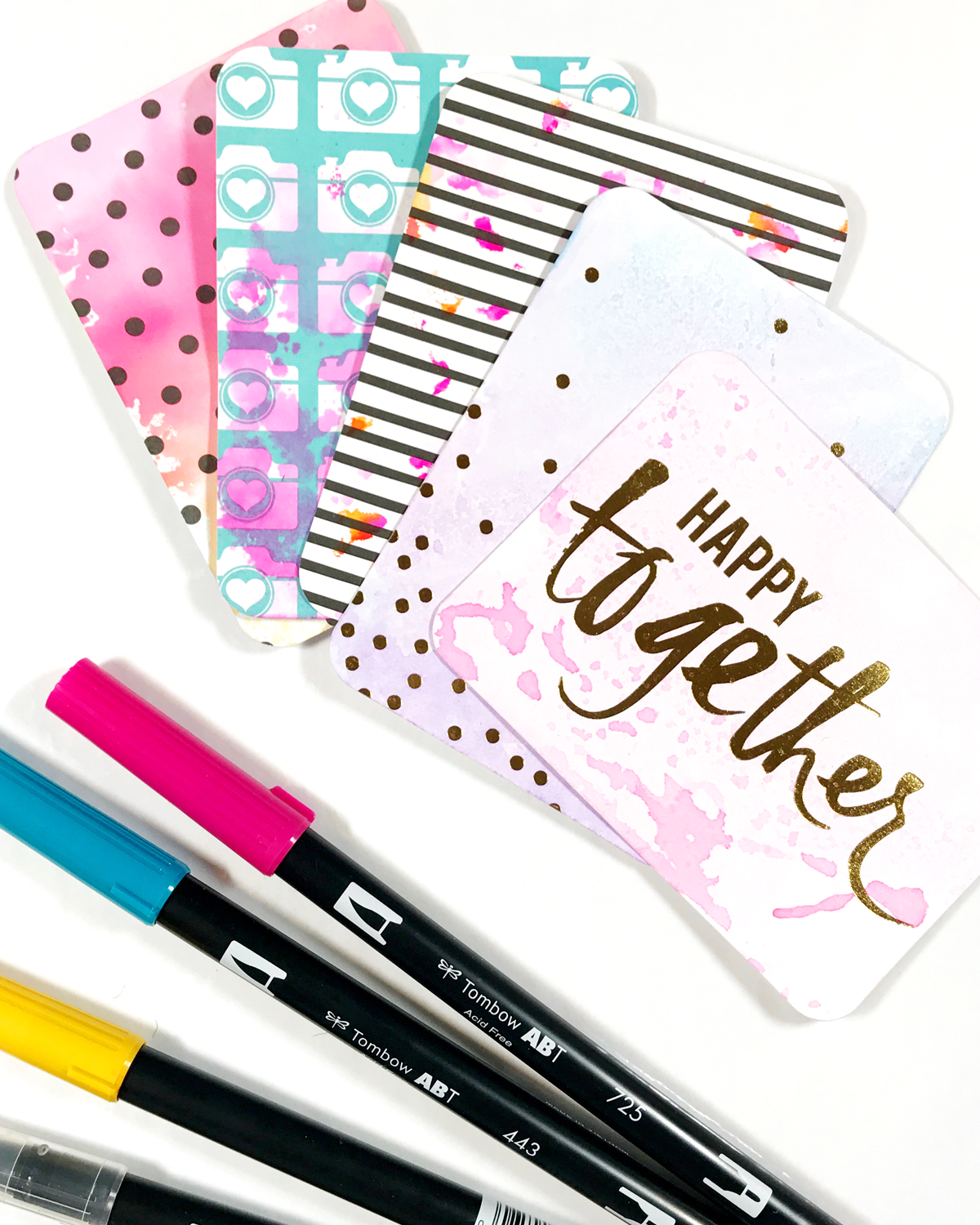 Add Splashes of Color to your Project Life Cards with Tombow Blending Kit