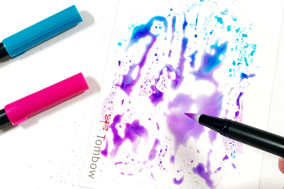 Add Splashes of Color to your Project Life Cards with Tombow Blending Kit