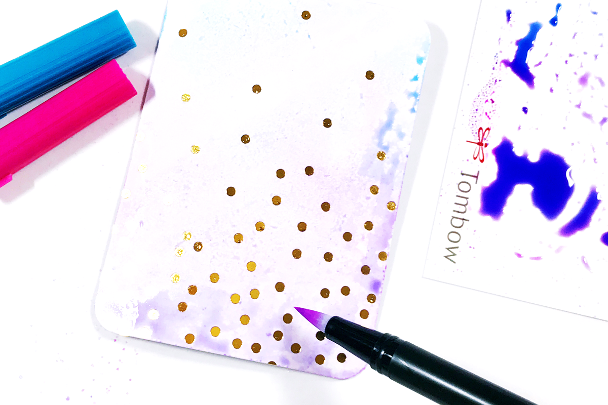 Add Splashes of Color to your Project Life Cards with Tombow Blending Kit