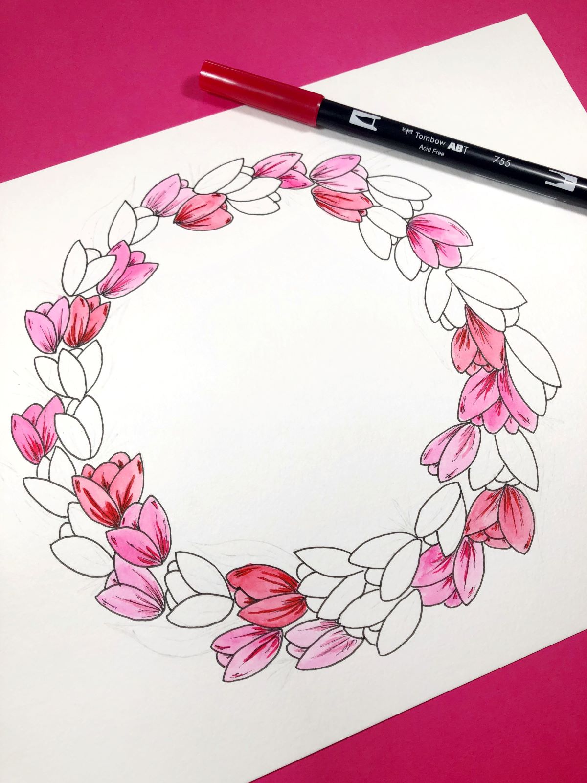 Tips for Drawing Simple Flowers Using MONO Drawing Pens - Tombow