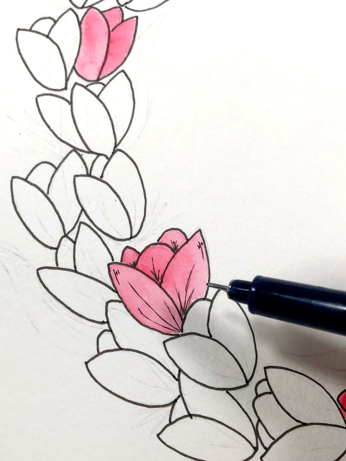 Tips for Drawing Simple Flowers Using MONO Drawing Pens - Tombow USA Blog