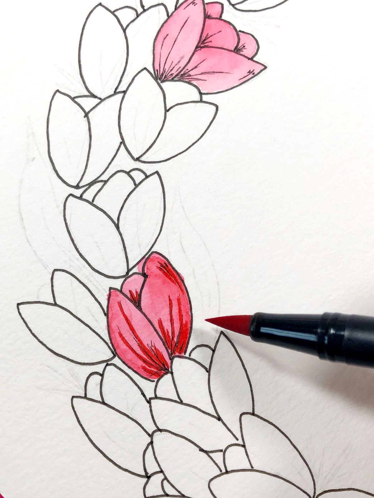 Tips for Drawing Simple Flowers Using MONO Drawing Pens - Tombow