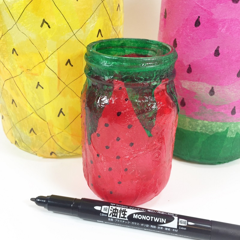 TOMBOW CREATE FRUIT INSPIRED MASON JARS FOR SUMMER PARTIES BETH WATSON