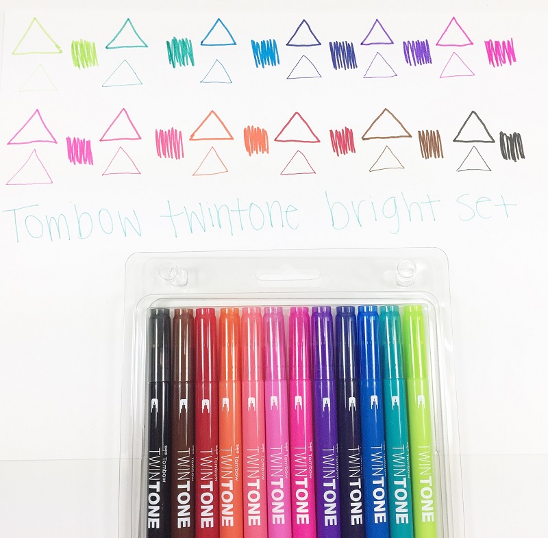 Tombow TwinTone Brights Dual-Tip Marker Set