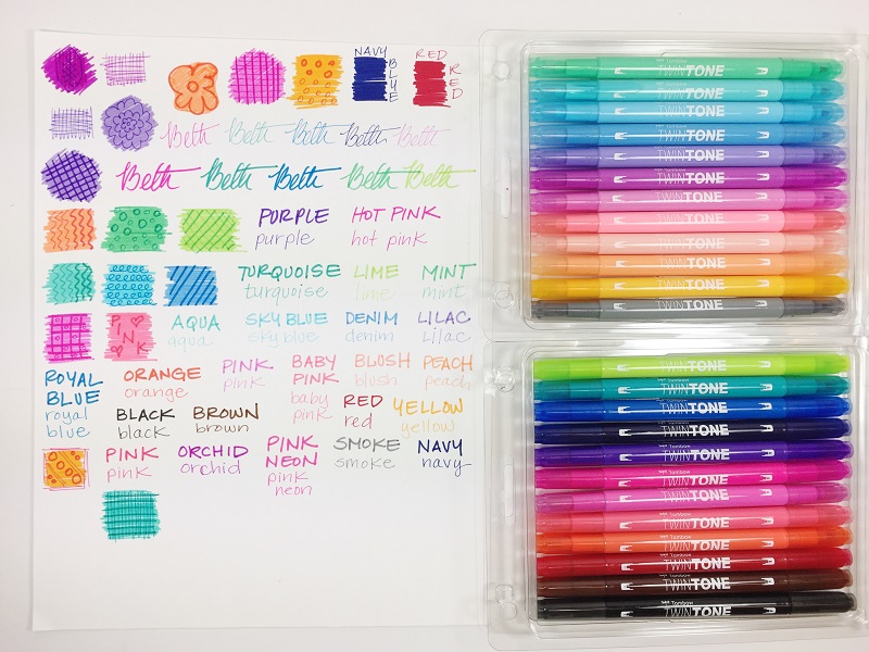 Tombow TwinTone Brights Dual-Tip Marker Set