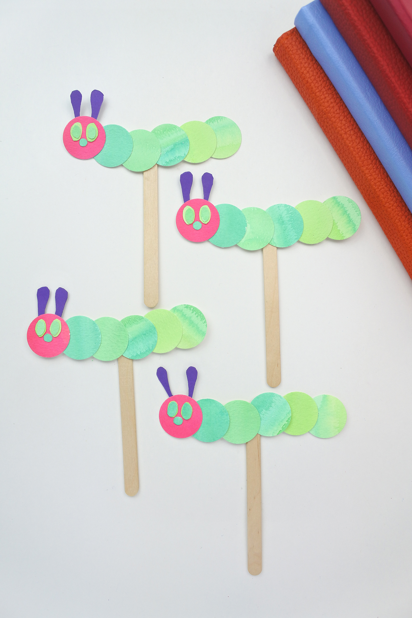 The Very Hungry Caterpillar Inspired Bookmark for www.tombowusa.com by @thediyday