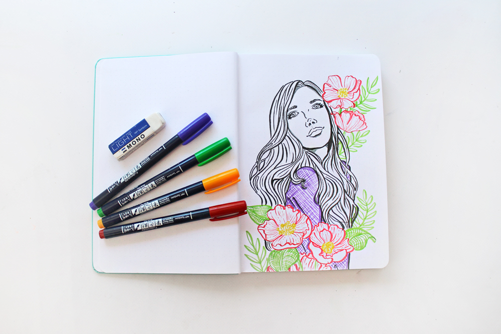 Tips for Drawing Simple Flowers Using MONO Drawing Pens - Tombow USA Blog