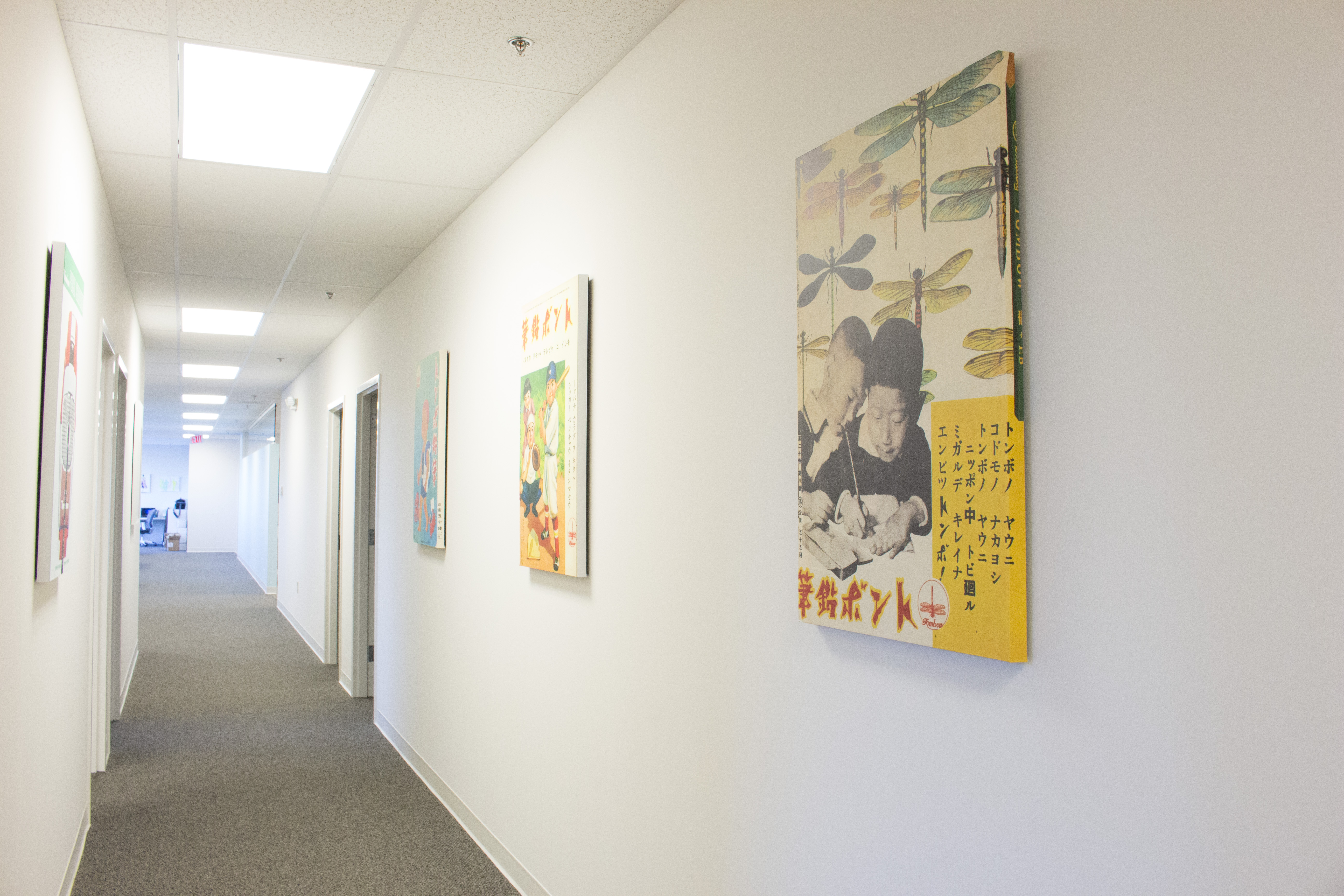 Take a virtual tour of the Tombow USA office space, complete with artwork by Tombow's Brand Ambassadors, printed on canvas by Mixbook