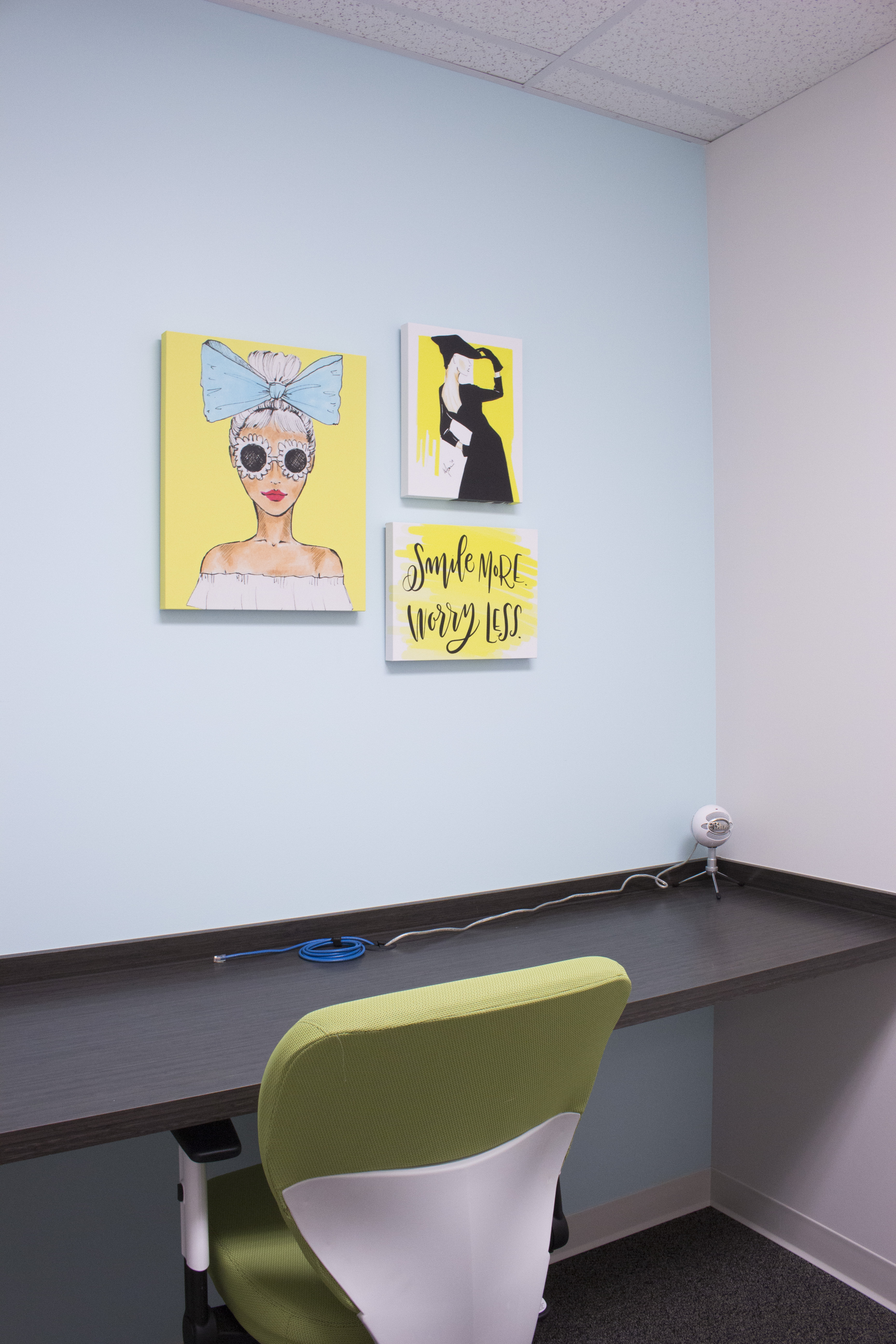 Take a virtual tour of the Tombow USA office space, complete with artwork by Tombow's Brand Ambassadors, printed on canvas by Mixbook