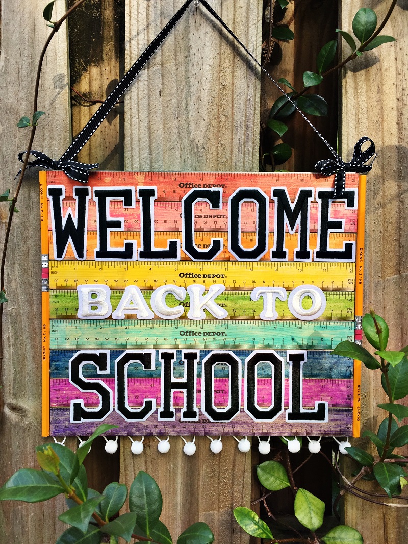 Tombow Welcome Back to School DIY Ruler Sign Beth Watson