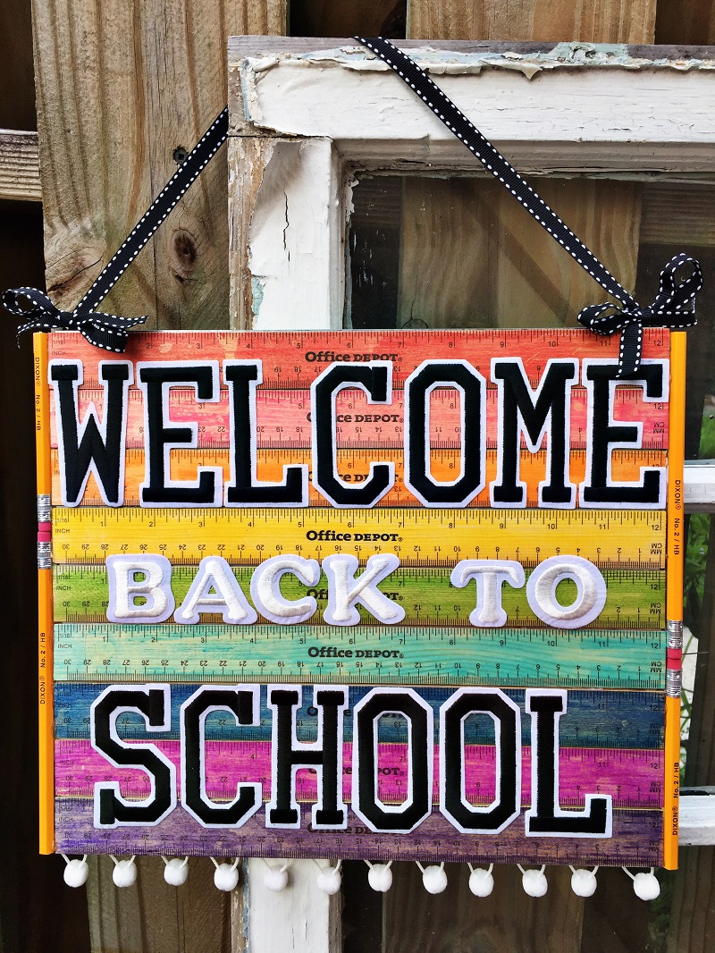 Tombow Welcome Back to School DIY Ruler Sign Beth Watson
